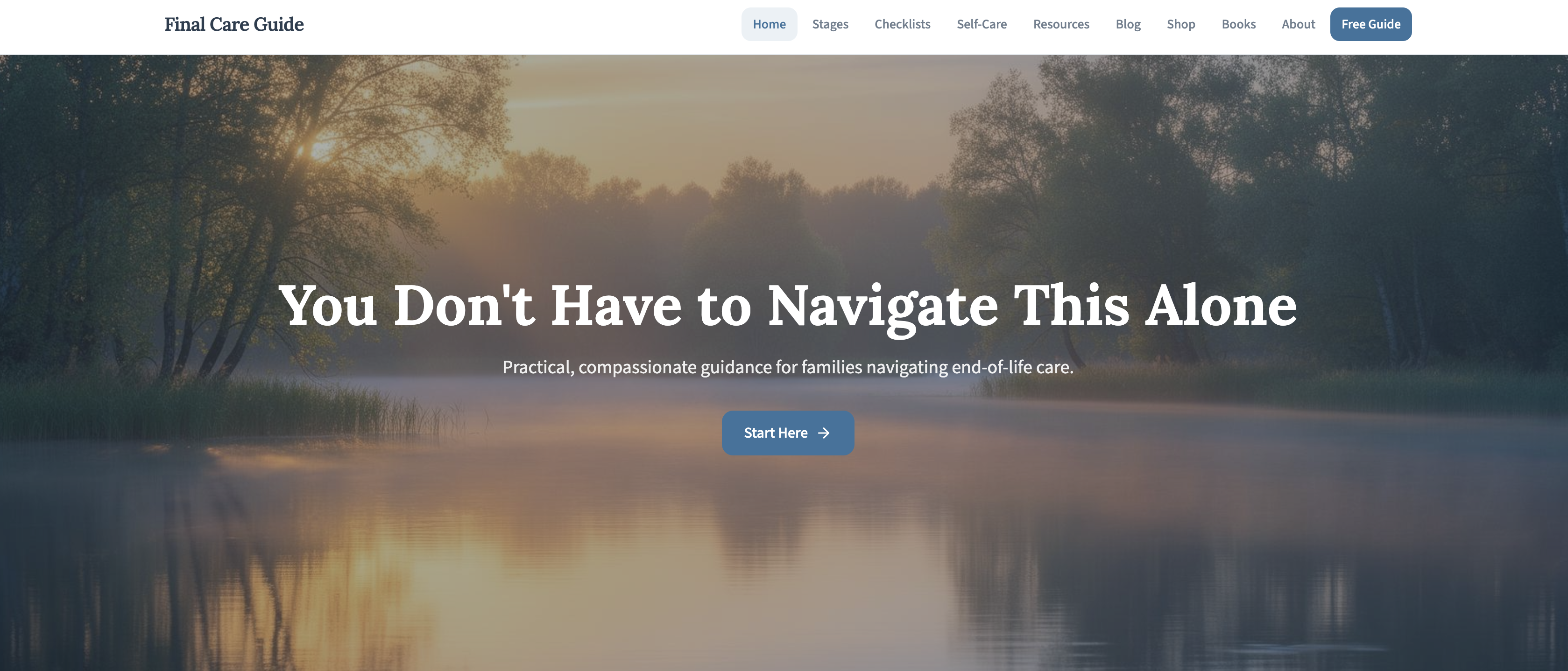 Final Care Guide website